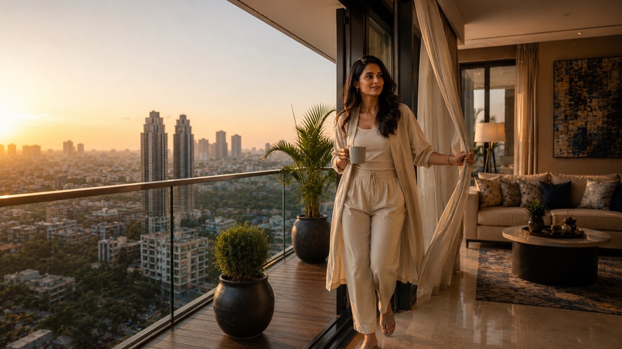 Elegant Woman Setting Dining Table in Luxury Apartment | Royalty-Free image | Pixlaris