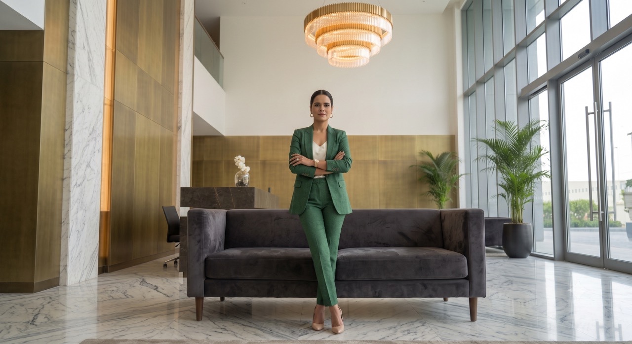 Confident Executive Standing with Folded Arms | Royalty-Free image | Pixlaris