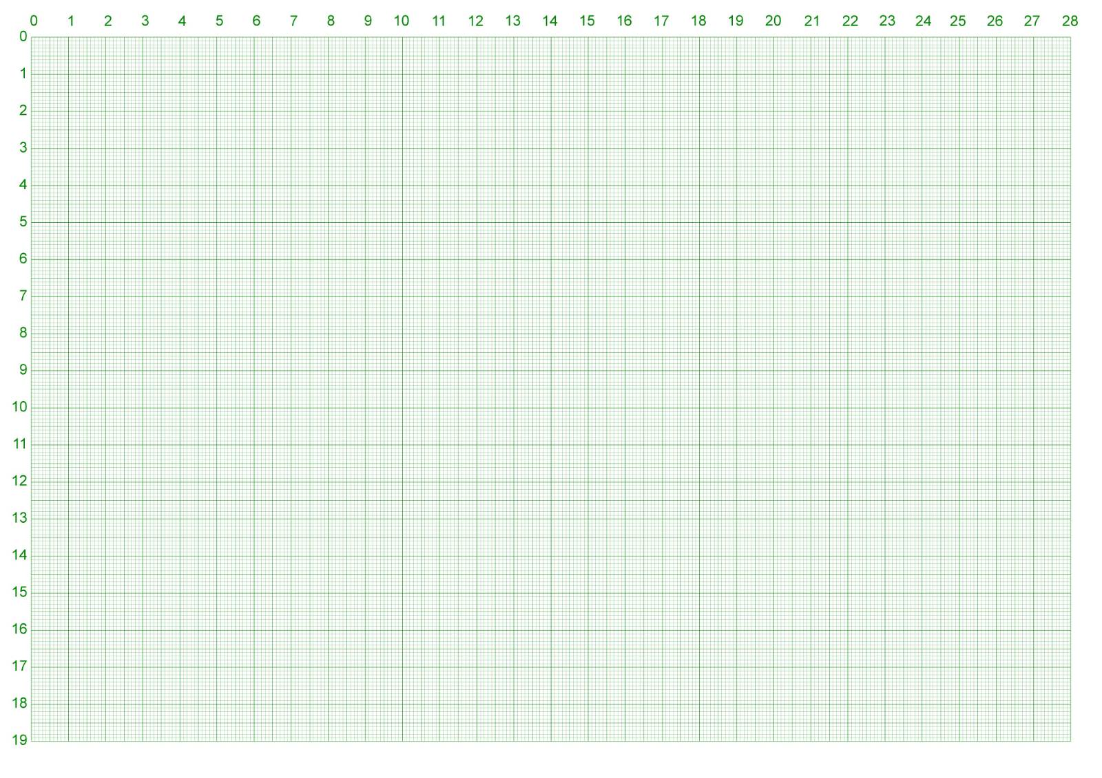 Numbered Graph Paper Grid Background – Engineering and Mathematics Template